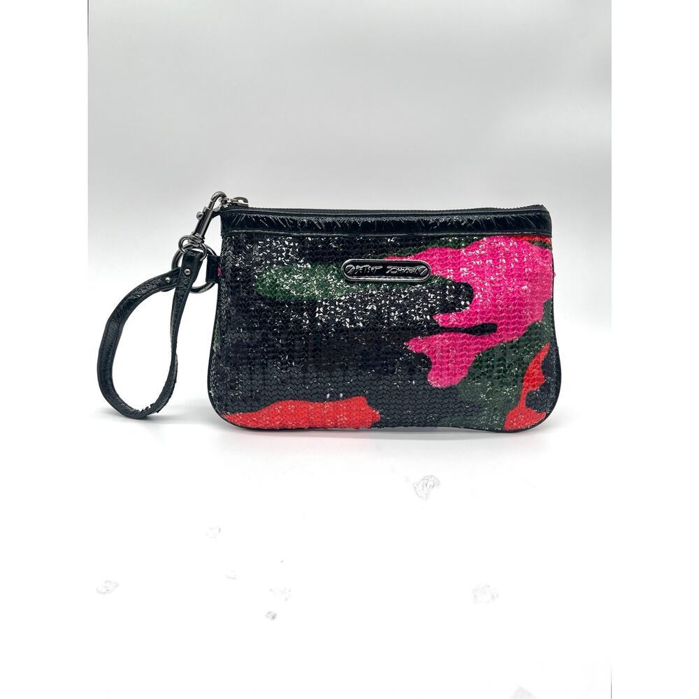 BETSEY JOHNSON Y2K Vintage Sequin Wristlet Bag